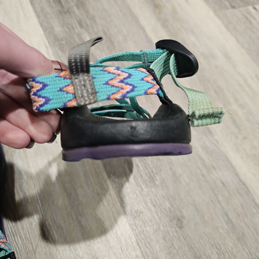 Teal Coral And Purple Chacos - Picture 5 of 11